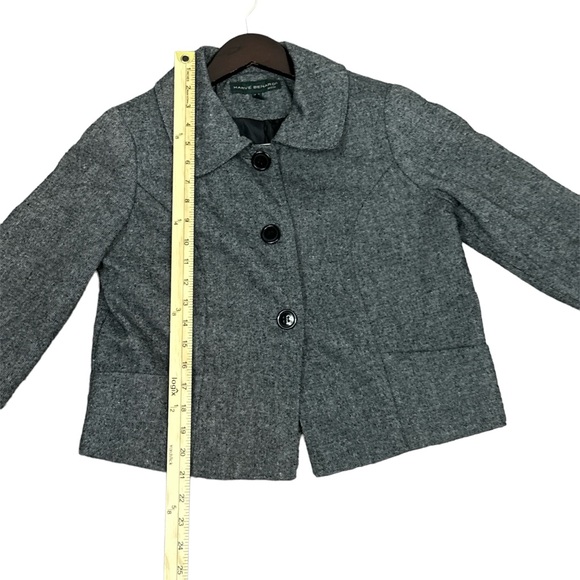 Harve Benard Classic Wool Blend Button Front Blazer Size Petite Medium - Picture 7 of 9